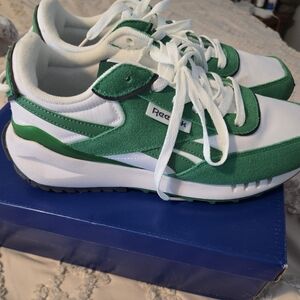 Reebok Kids Green and White Sneakers